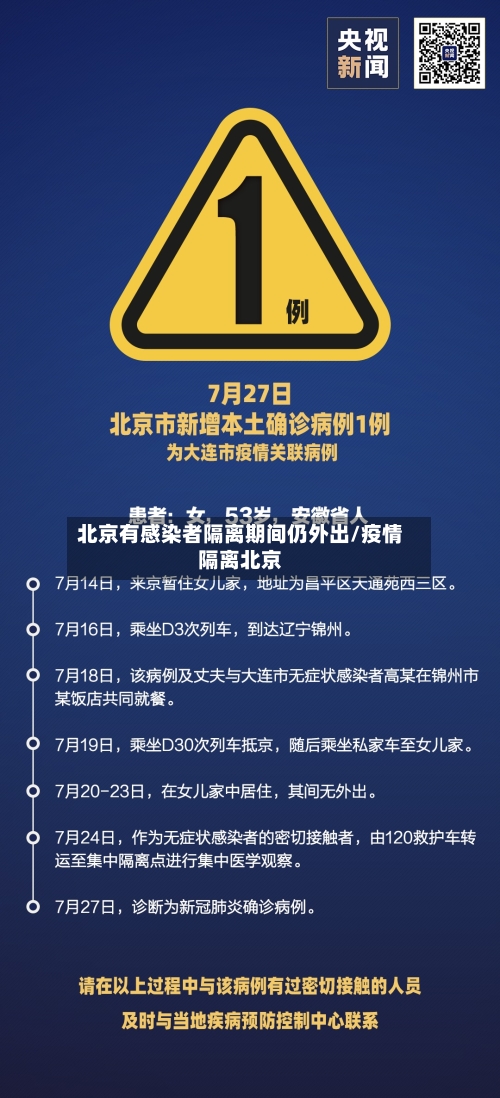 北京有感染者隔离期间仍外出/疫情隔离北京-第2张图片