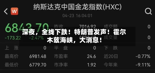 深夜，全线下跌！特朗普发声！霍尔木兹海峡，大消息！-第3张图片
