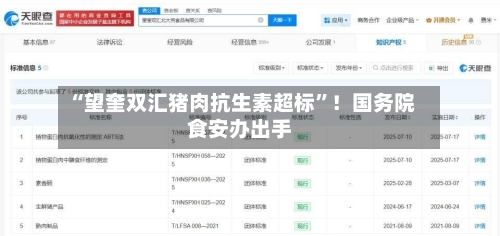 “望奎双汇猪肉抗生素超标”！国务院食安办出手-第3张图片