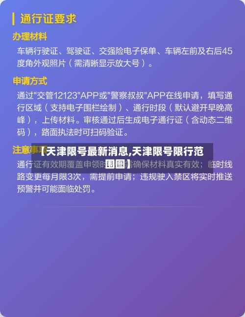 【天津限号最新消息,天津限号限行范围图】