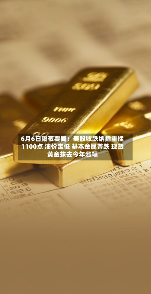 6月6日隔夜要闻：美股收跌纳指重挫1100点 油价走低 基本金属普跌 现货黄金抹去今年涨幅-第2张图片