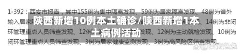 陕西新增10例本土确诊/陕西新增1本土病例活动-第2张图片