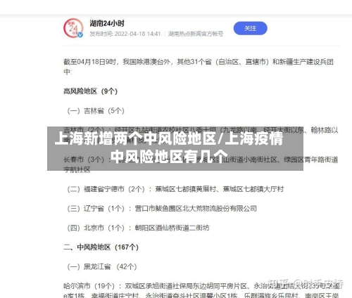 上海新增两个中风险地区/上海疫情中风险地区有几个-第2张图片