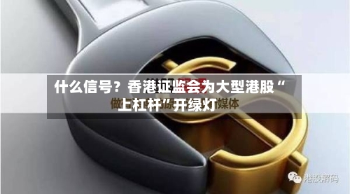 什么信号？香港证监会为大型港股“上杠杆”开绿灯-第2张图片